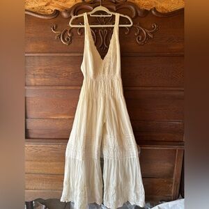 Free People Paloma Wide Leg Jumpsuit Creamy Canvas 2